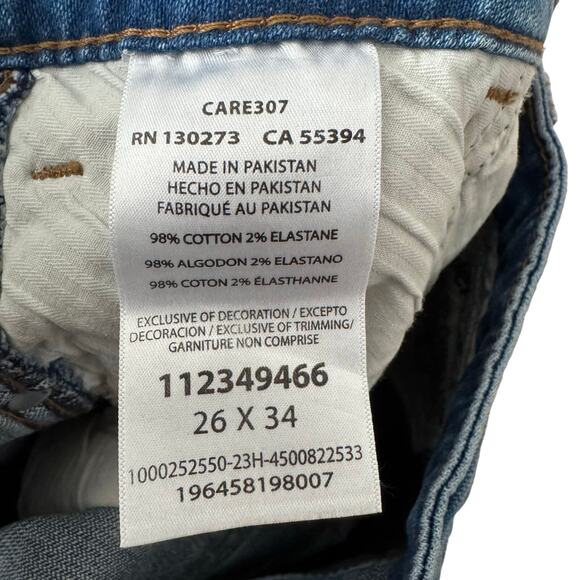 STAUD X WRANGLER The Bikini Jean Flared Mid Blue Size 26 - Picture 12 of 12